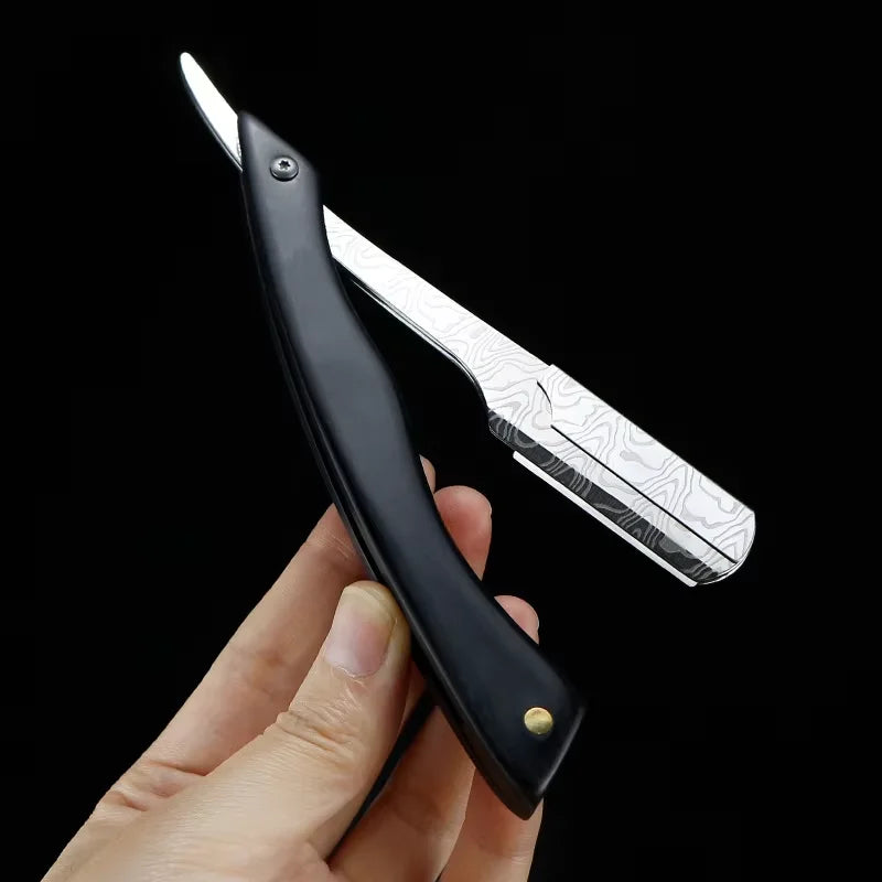 1pcs wood handle blade shaving razors professional barber shaver eyebrow razor men's replaceable blade shaving razor men gift