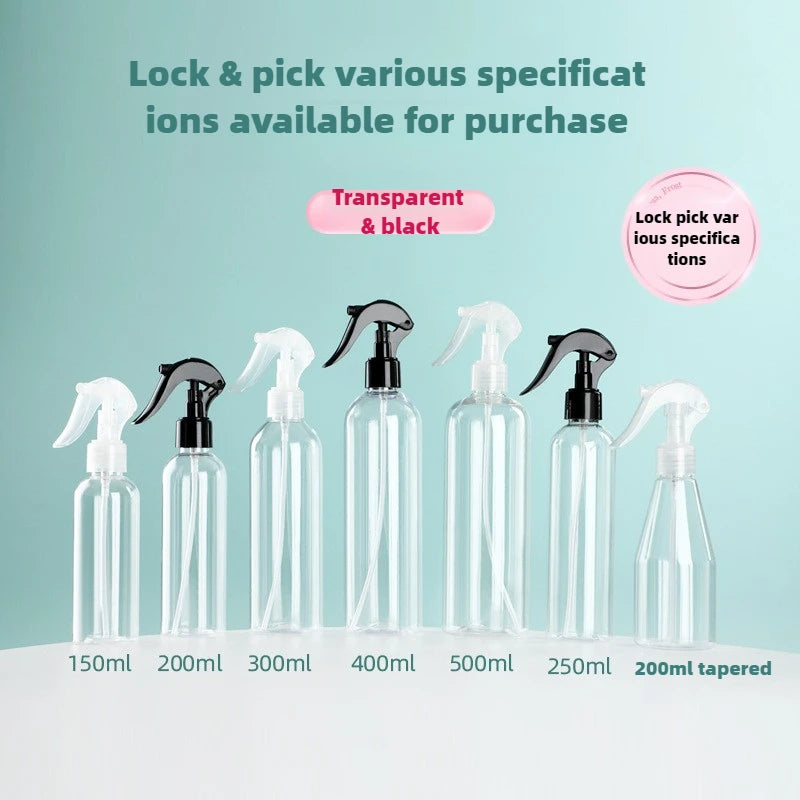 100ml/200ml/250ml/300ml/500ml Empty Spray Bottle Plastic Filling Hand Buckle Pump Sprayer for Alcohol Sterilization Travel Carry