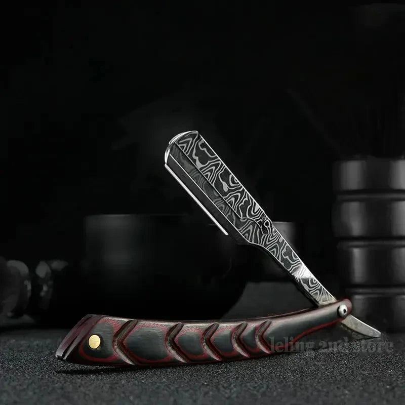 1pcs wood handle blade shaving razors professional barber shaver eyebrow razor men's replaceable blade shaving razor men gift