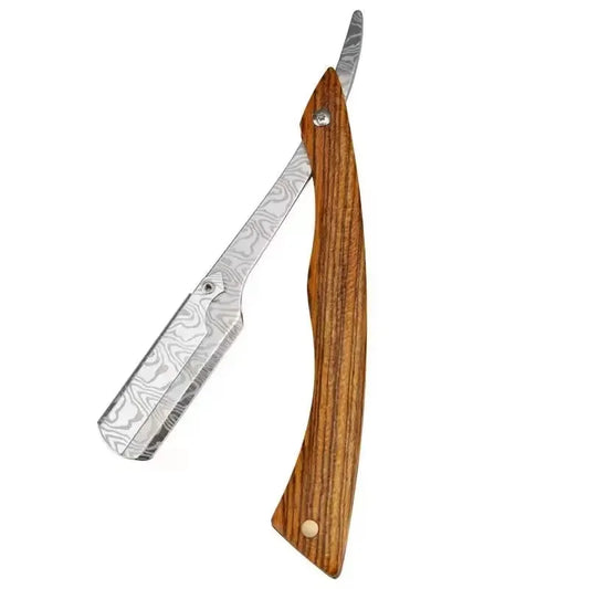 1pcs wood handle blade shaving razors professional barber shaver eyebrow razor men's replaceable blade shaving razor men gift